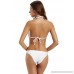 zeraca Women's Hipster Bottom Triangle Bikini Bathing Suits White 29 B076LHD566